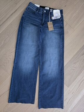 Angels Women's Straight Leg Jeans in Faded Indigo Blue